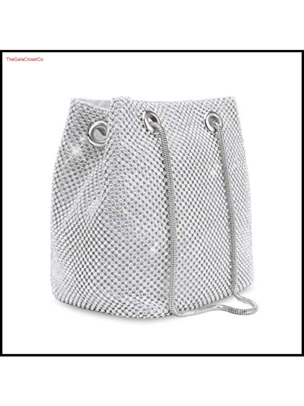 Rhinestone Bucket Bag Evening Clutch Shoulder Bag Party Wedding